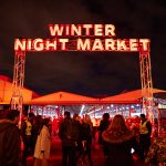 Crowds enjoying winter events at Queen Victoria Market, Melbourne 2025
