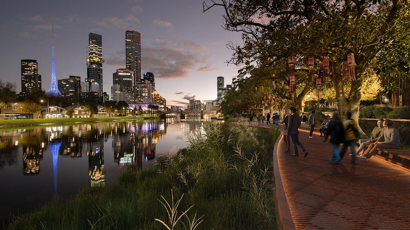 Construction of Stage 1A at Birrarung Marr – Greenline Project Melbourne