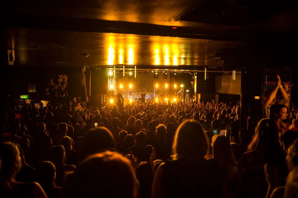 Crowd enjoying a live gigs at The Forum in Melbourne, August 2025