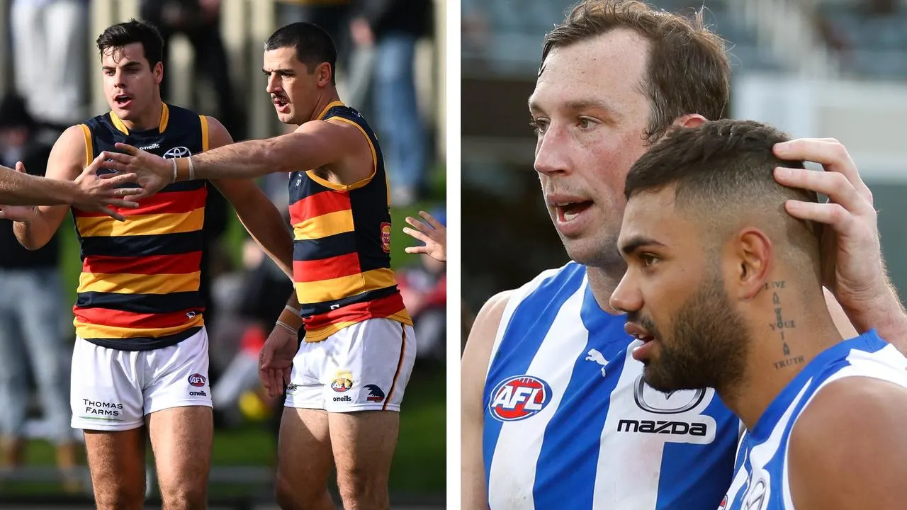 AFL match action from Melbourne vs Adelaide at Marvel Stadium 2025