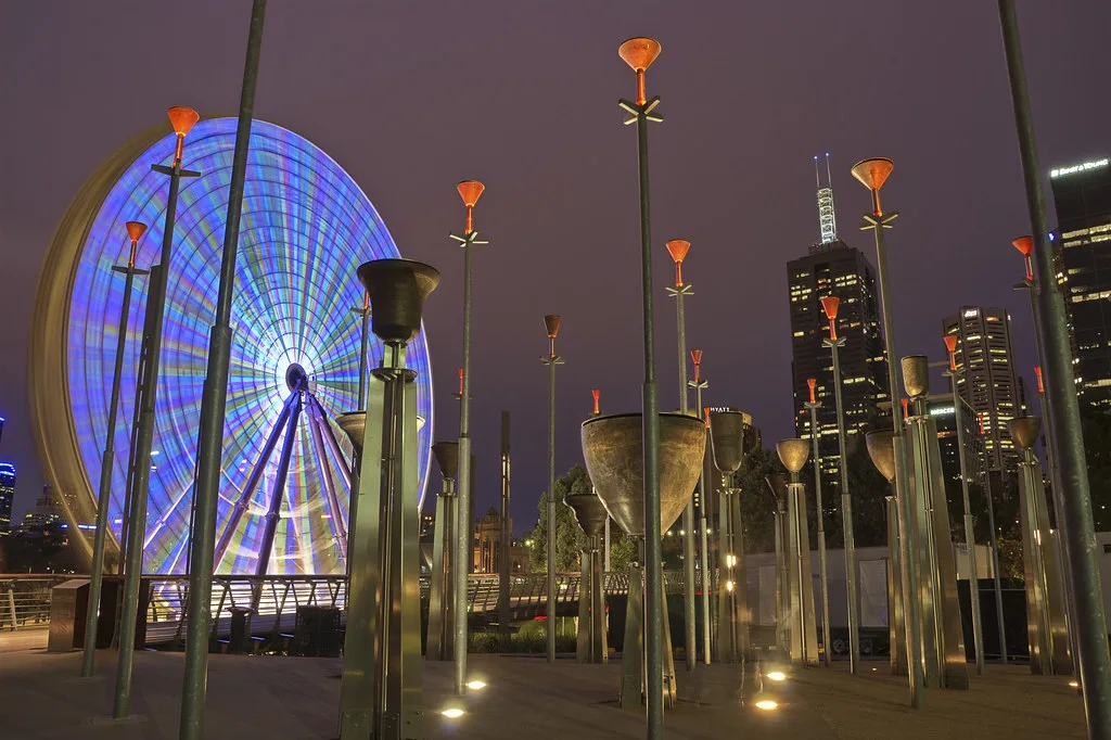 Federation Bells sound sculpture in Birrarung Marr, Melbourne
