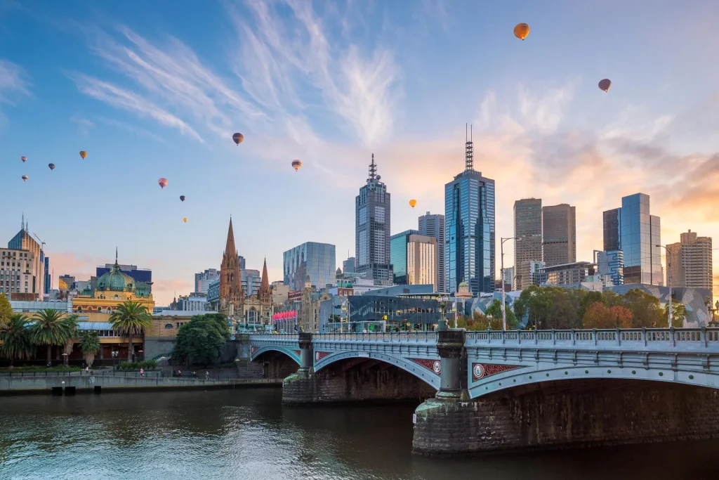 Colorful spring in Melbourne with blooming gardens, lively festivals, rooftop dining, and outdoor adventures.