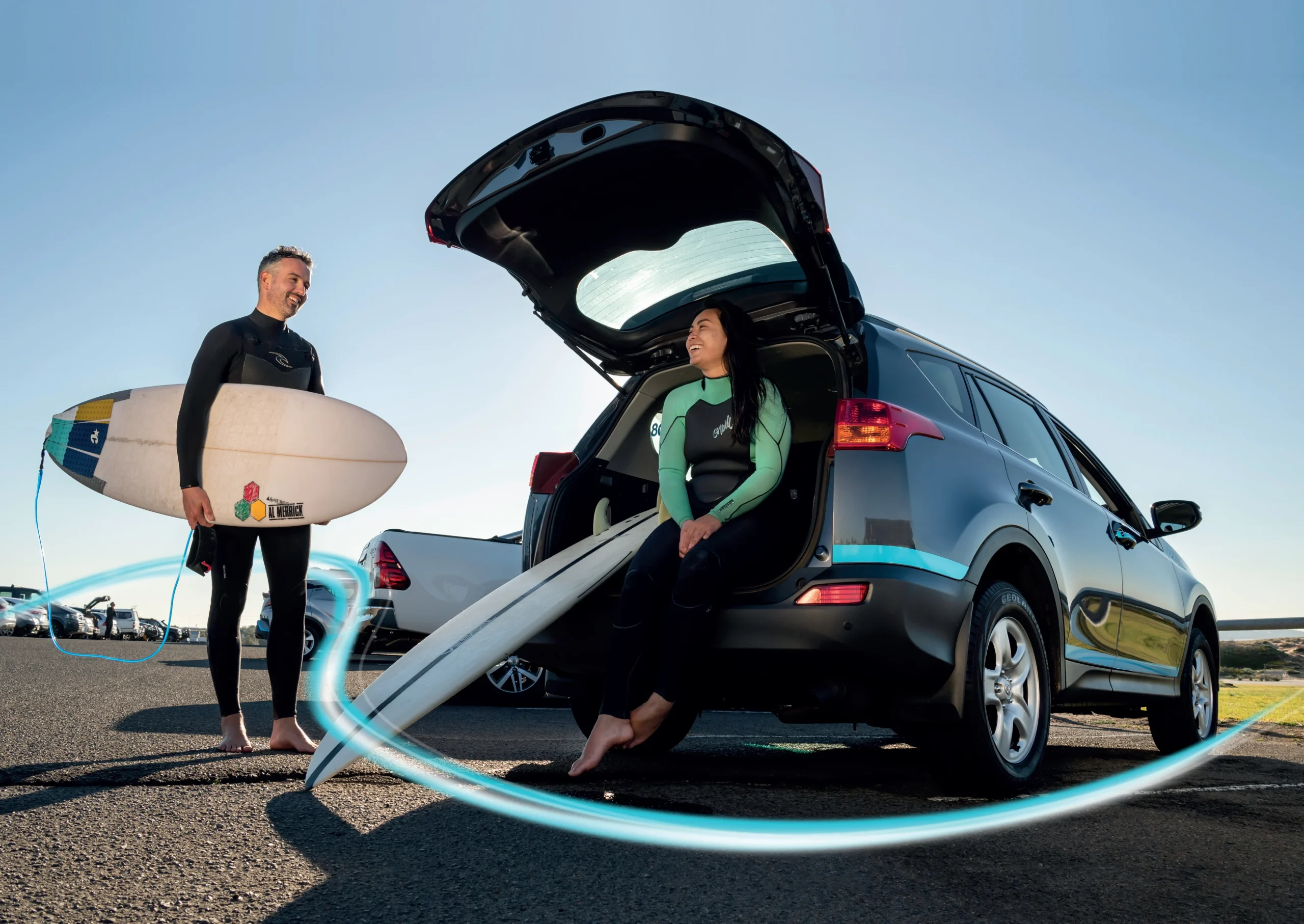 Car share vehicles parked on a Melbourne city street ready for hire