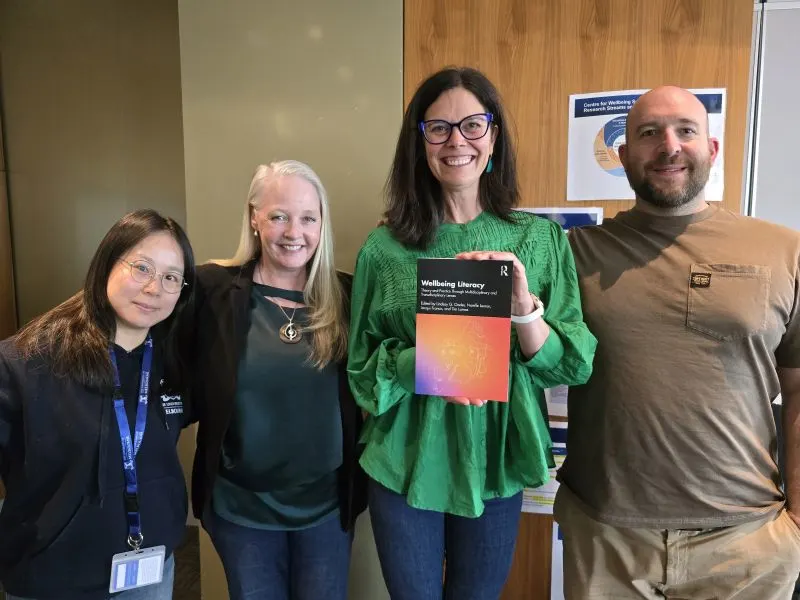 Panel discussion at the Wellbeing Literacy Book Launch, University of Melbourne